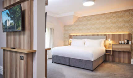 Executive Junior Suite accommodation near Bunratty Castle with super-king bed, ample workspace, and contemporary four-star comfort